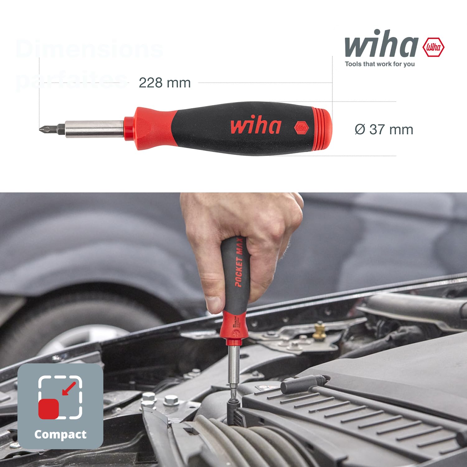 Amazon.com: Wiha PocketMax Magnetic Screwdriver Set 8 Pieces with